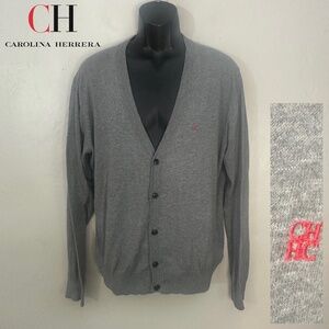 Carolina Herrera Cardigan Large Gently worn 100% cotton 23" armpit to armpit